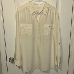Ivory Chico’s size 3 tunic EUC